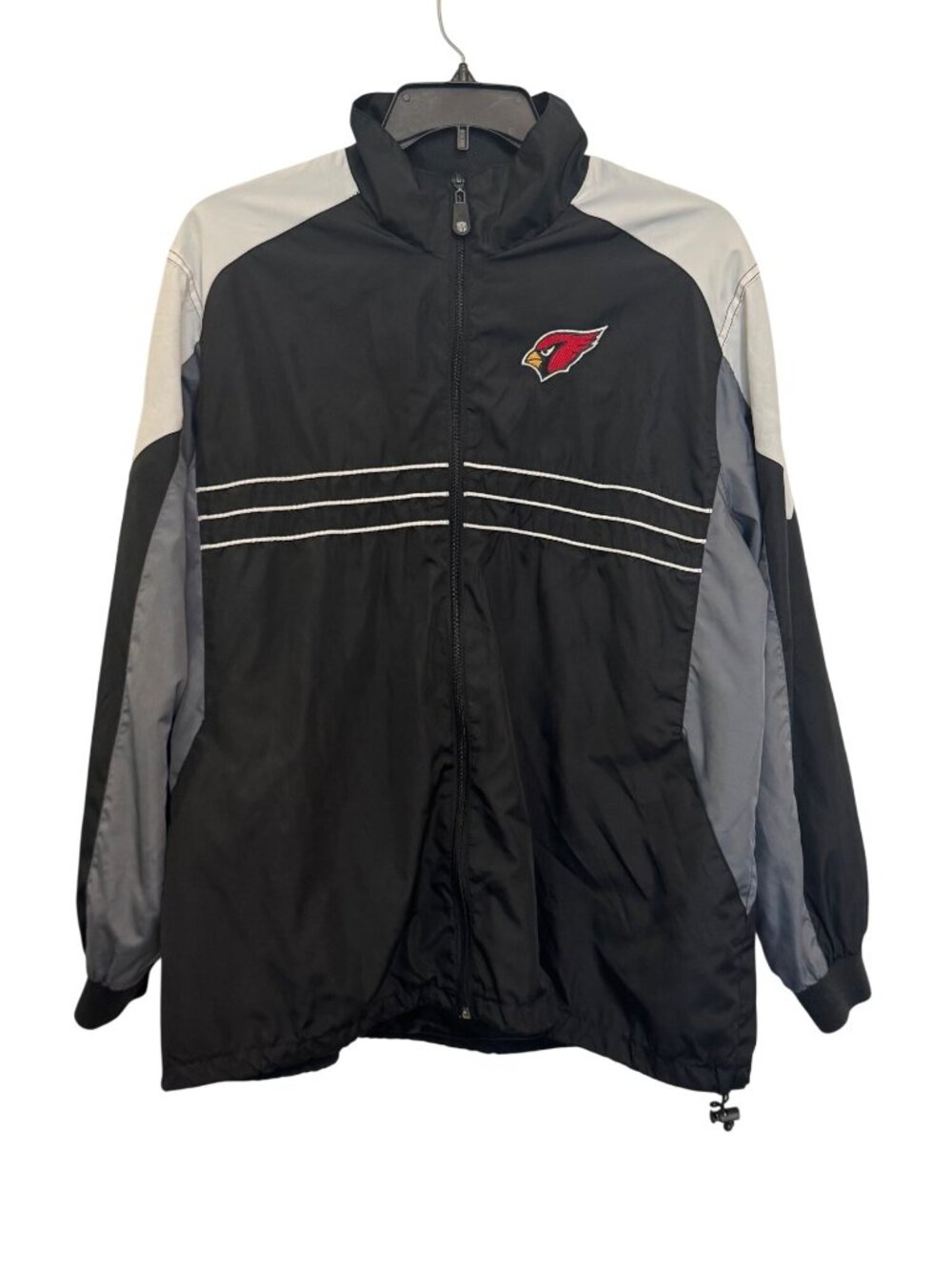 Arizona Cardinals Reebok NFL Team Apparel Black & Gray Full Zip Jacket XL